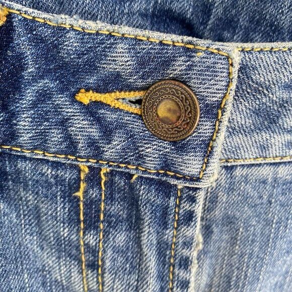 INC Women's Light Wash High-Rise Straight Jeans Size 6 Blue Studded - Picture 5 of 9